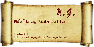 Mátray Gabriella névjegykártya