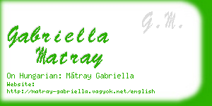 gabriella matray business card