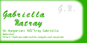 gabriella matray business card
